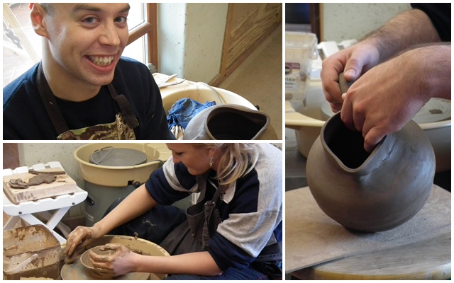 Ewa Zalewska-Makarewicz przy kole garncarskim